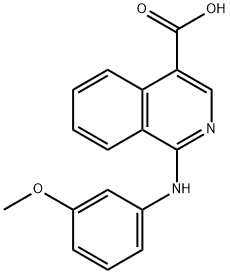 1-[(3-methoxyphenyl)amino]isoquinoline-4-carboxylic acid Struktur