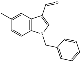 1-benzyl-5-methyl-1H-indole-3-carbaldehyde Struktur