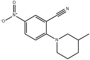 2-(3-methylpiperidin-1-yl)-5-nitrobenzonitrile Struktur