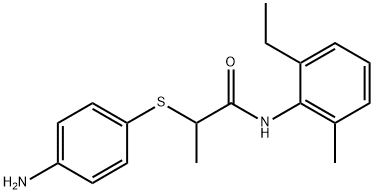 2-[(4-aminophenyl)thio]-N-(2-ethyl-6-methylphenyl)propanamide Struktur