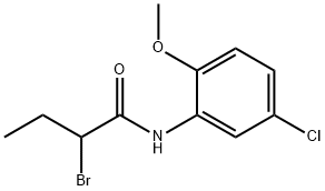 2-bromo-N-(5-chloro-2-methoxyphenyl)butanamide Struktur