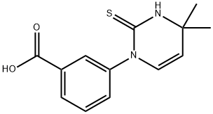 3-(2-mercapto-4,4-dimethylpyrimidin-1(4H)-yl)benzoic acid Struktur