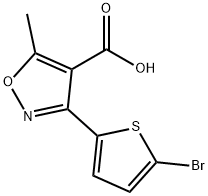 3-(5-bromothien-2-yl)-5-methylisoxazole-4-carboxylic acid Struktur