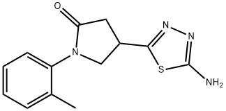 4-(5-amino-1,3,4-thiadiazol-2-yl)-1-(2-methylphenyl)pyrrolidin-2-one Struktur