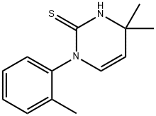 4,4-dimethyl-1-(2-methylphenyl)-1,4-dihydropyrimidine-2-thiol Struktur