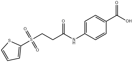 4-{[3-(thien-2-ylsulfonyl)propanoyl]amino}benzoic acid Struktur