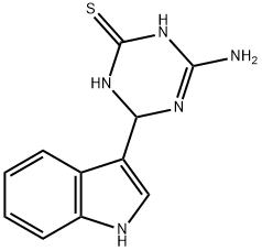 4-amino-6-(1H-indol-3-yl)-1,6-dihydro-1,3,5-triazine-2-thiol Struktur