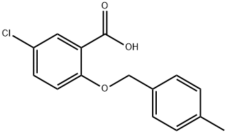 5-chloro-2-[(4-methylbenzyl)oxy]benzoic acid Struktur