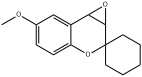 6'-methoxy-1a',7b'-dihydrospiro[cyclohexane-1,2'-oxireno[c]chromene] Struktur