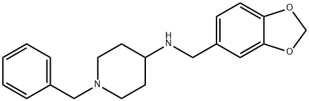 N-(1,3-benzodioxol-5-ylmethyl)-1-benzylpiperidin-4-amine Struktur