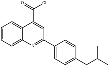 2-(4-isobutylphenyl)quinoline-4-carbonyl chloride Struktur