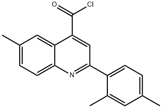 2-(2,4-dimethylphenyl)-6-methylquinoline-4-carbonyl chloride Struktur