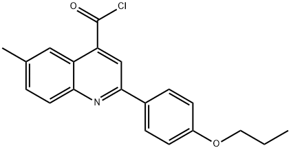 6-methyl-2-(4-propoxyphenyl)quinoline-4-carbonyl chloride Struktur