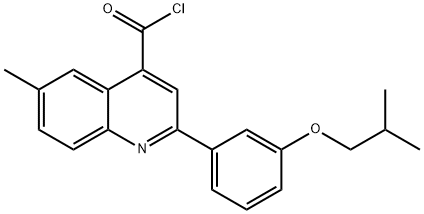 2-(3-isobutoxyphenyl)-6-methylquinoline-4-carbonyl chloride Struktur