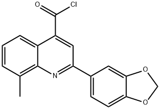 2-(1,3-benzodioxol-5-yl)-8-methylquinoline-4-carbonyl chloride Struktur