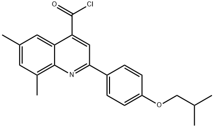 2-(4-isobutoxyphenyl)-6,8-dimethylquinoline-4-carbonyl chloride Struktur