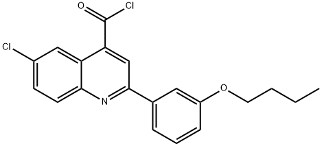 2-(3-butoxyphenyl)-6-chloroquinoline-4-carbonyl chloride Struktur