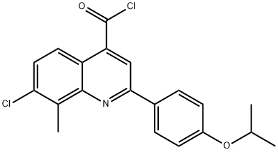 7-chloro-2-(4-isopropoxyphenyl)-8-methylquinoline-4-carbonyl chloride Struktur