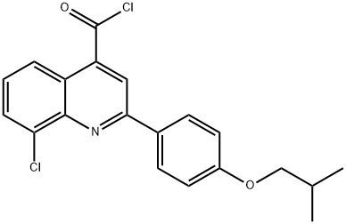 8-chloro-2-(4-isobutoxyphenyl)quinoline-4-carbonyl chloride Struktur