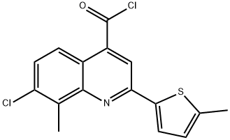 7-chloro-8-methyl-2-(5-methyl-2-thienyl)quinoline-4-carbonyl chloride Struktur