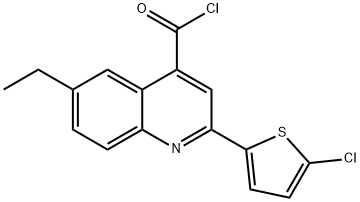 2-(5-chloro-2-thienyl)-6-ethylquinoline-4-carbonyl chloride Struktur