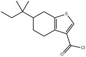 6-(1,1-dimethylpropyl)-4,5,6,7-tetrahydro-1-benzothiophene-3-carbonyl chloride Struktur