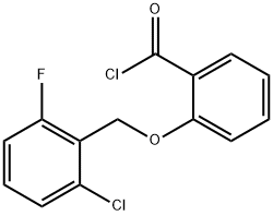 2-[(2-chloro-6-fluorobenzyl)oxy]benzoyl chloride Struktur