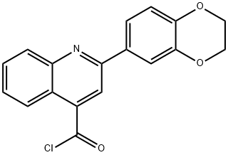 2-(2,3-dihydro-1,4-benzodioxin-6-yl)quinoline-4-carbonyl chloride Struktur