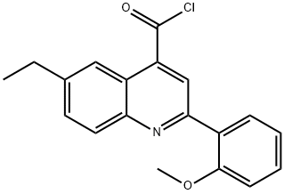 6-ethyl-2-(2-methoxyphenyl)quinoline-4-carbonyl chloride Struktur