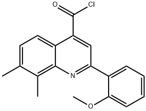 2-(2-methoxyphenyl)-7,8-dimethylquinoline-4-carbonyl chloride Struktur