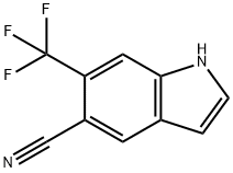 6-(Trifluoromethyl)-1H-indole-5-carbonitrile Struktur