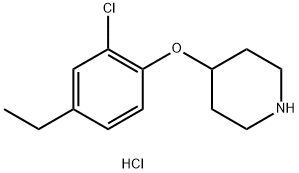 4-(2-Chloro-4-ethylphenoxy)piperidinehydrochloride Struktur