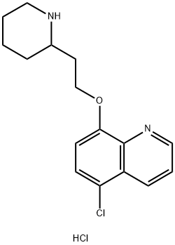 5-Chloro-8-quinolinyl 2-(2-piperidinyl)ethylether hydrochloride Struktur