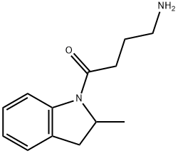 4-Amino-1-(2-methyl-2,3-dihydro-indol-1-yl)-butan-1-one Struktur