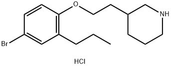 3-[2-(4-Bromo-2-propylphenoxy)ethyl]piperidinehydrochloride Struktur