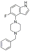 4-(4-Benzylpiperazino-1-yl)-5-fluoroindol Struktur