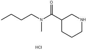 N-Butyl-N-methyl-3-piperidinecarboxamidehydrochloride Struktur