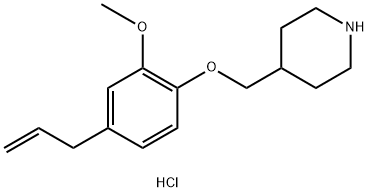 4-Allyl-2-methoxyphenyl 4-piperidinylmethyl etherhydrochloride Struktur