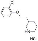 3-[2-(2-Chlorophenoxy)ethyl]piperidinehydrochloride Struktur