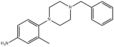 4-(4-Benzyl-1-piperazinyl)-3-methylphenylamine Struktur