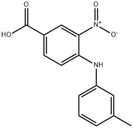 3-Nitro-4-(3-toluidino)benzoic acid Struktur