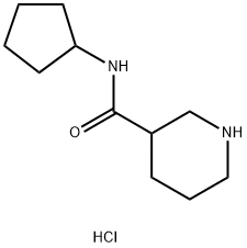 N-Cyclopentyl-3-piperidinecarboxamidehydrochloride Struktur