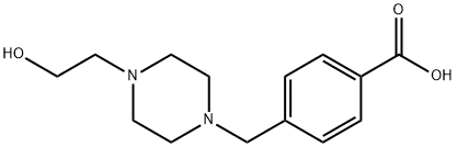 4-[4-(2-Hydroxy-ethyl)-piperazin-1-ylmethyl]-benzoic acid Struktur