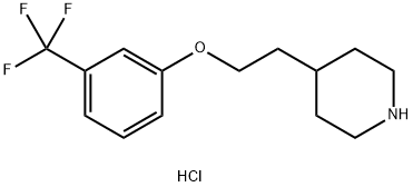 4-{2-[3-(Trifluoromethyl)phenoxy]ethyl}piperidinehydrochloride Struktur