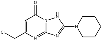 5-Chloromethyl-2-piperidin-1-yl-4H-[1,2,4]-triazolo[1,5-a]pyrimidin-7-one Struktur