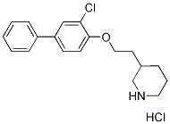 3-{2-[(3-Chloro[1,1'-biphenyl]-4-yl)oxy]-ethyl}piperidine hydrochloride Struktur