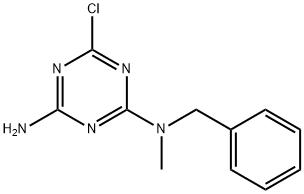 N2-Benzyl-6-chloro-N2-methyl-1,3,5-triazine-2,4-diamine Struktur