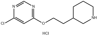 6-Chloro-4-pyrimidinyl 2-(3-piperidinyl)ethylether hydrochloride Struktur