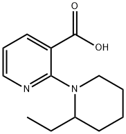 2-(2-Ethyl-1-piperidinyl)nicotinic acid Struktur