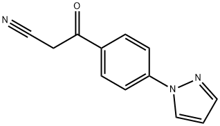 3-Oxo-3-[4-(1H-pyrazol-1-yl)phenyl]propanenitrile Struktur